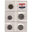 CROAZIA set monete circolate da  10 - 20 - 50  Lipa + 1 - 2 Kune anni vari